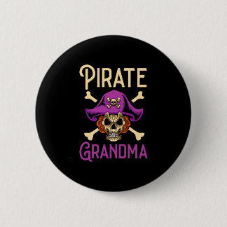 Macaron Rond 5 Cm Mens pirate grandma grandmother granny pirate