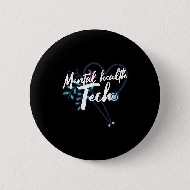 Macaron Rond 5 Cm Mental Health Suicide Awareness Month Psychiatric  (Devant)
