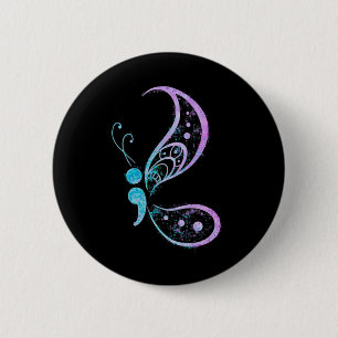 Macaron Rond 5 Cm Menteur de tatouage semi-côlon à demi-côlon vintag