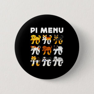 Macaron Rond 5 Cm Menu 3.14 professeur de maths joyeux jour de tarte