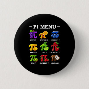 Macaron Rond 5 Cm Menu jour 3,14 symbole de professeur de mathématiq