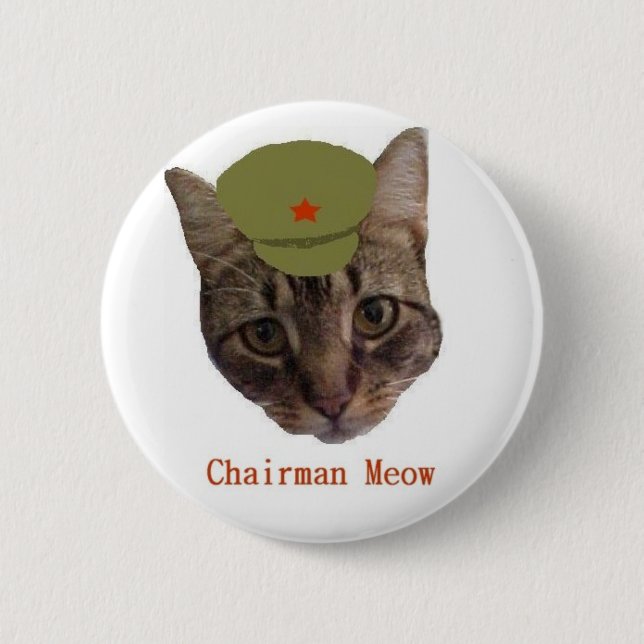 Macaron Rond 5 Cm Meow de Président (Devant)