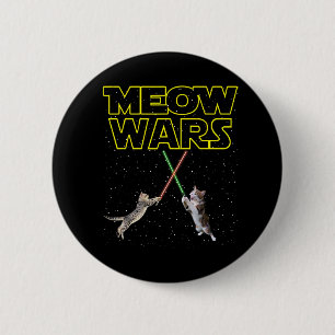 Macaron Rond 5 Cm Meow Wars Chemise Chat Drôle Cadeaux Pour Chats Am