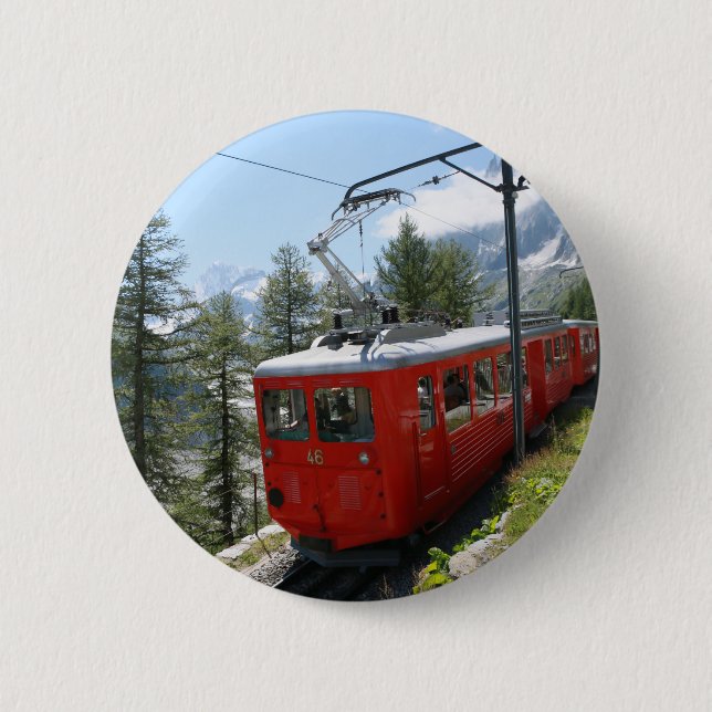 Macaron Rond 5 Cm Mer de Glace - Chamonix (Devant)