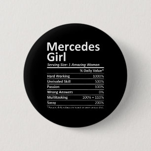 Macaron Rond 5 Cm Mercedes Girl Tx Texas Funny City Home Roots Usa G