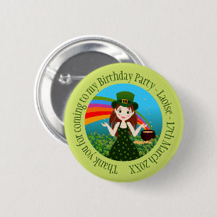 Macaron Rond 5 Cm Merci d'anniversaire de Saint Patrick