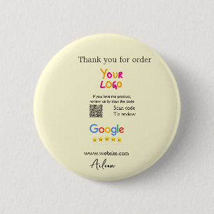 Macaron Rond 5 Cm Merci Google avis scan QR entreprise