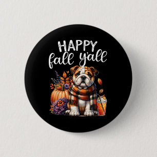Macaron Rond 5 Cm Merci gracieux bénie anglais Bulldog Fall Y'a