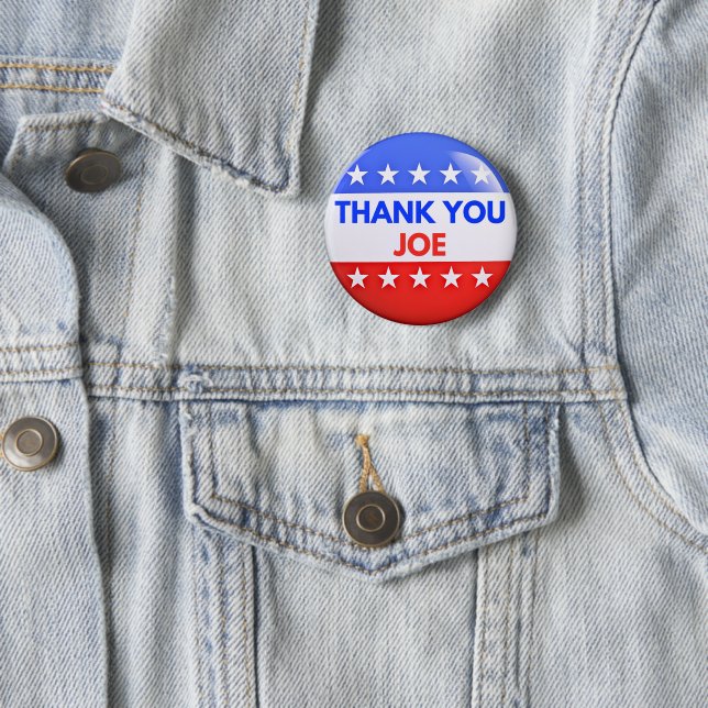 Macaron Rond 5 Cm Merci Joe Biden (En situation)