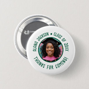 Macaron Rond 5 Cm Merci photo de graduation personnalisée Favoriser