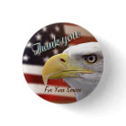 Merci Pour Votre Service USA Eagle Pin Button