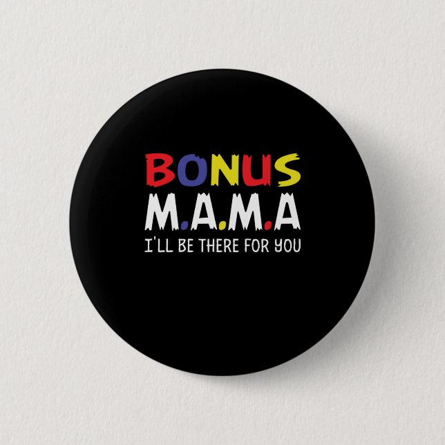 Macaron Rond 5 Cm Mère Art Bonus Mama (Devant)