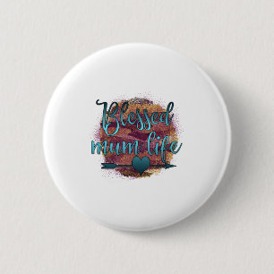 Macaron Rond 5 Cm Mère Cadeau Bienheureux Maman Vie