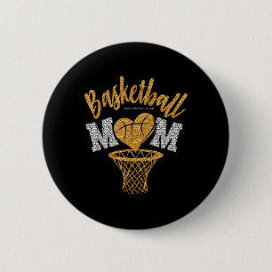 Macaron Rond 5 Cm Mère de basket-ball Mère Leopard Basketball Senior
