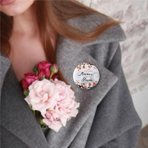 Macaron Rond 5 Cm MÈRE DE LA BRIDE Mariage Fleur Tropical