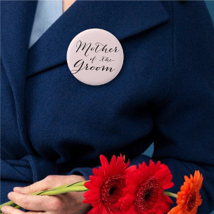 Macaron Rond 5 Cm Mère de la chambre Script Mariage fête de la marié