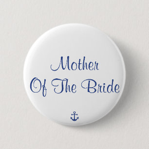 Macaron Rond 5 Cm Mère De La Mariée Boutons Nautiques De Mariage