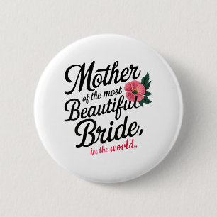 Macaron Rond 5 Cm Mère de la mariée la plus belle Joyeux mariage