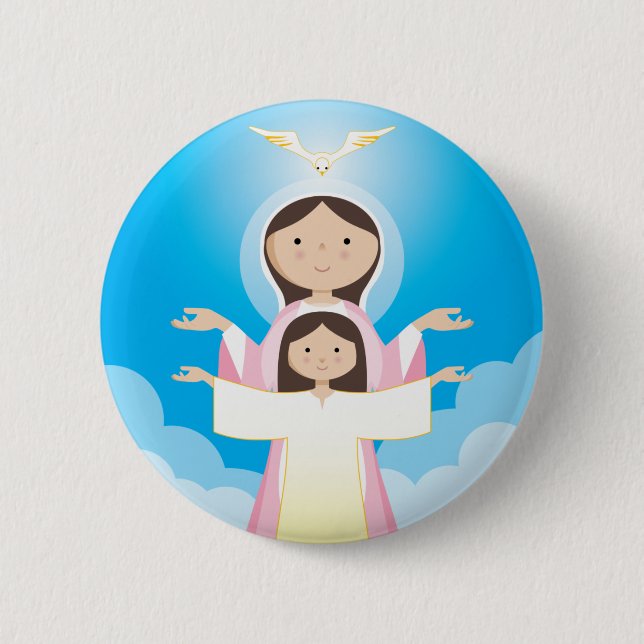 Macaron Rond 5 Cm Mère de Mary de Dieu (Devant)