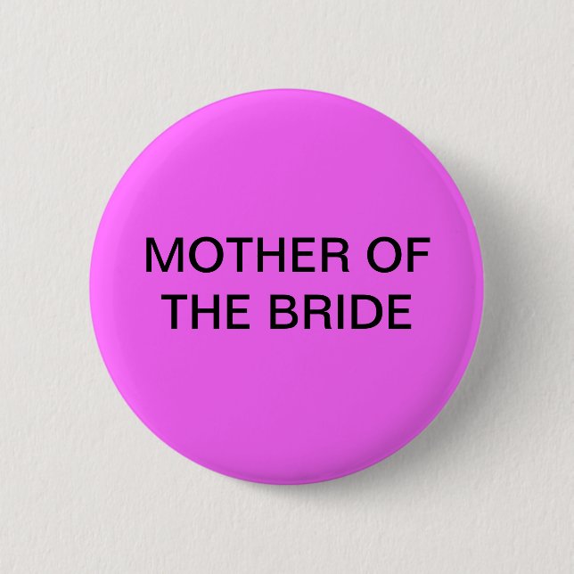 MACARON ROND 5 CM MÈRE DU BOUTON DE JEUNE MARIÉE (Devant)