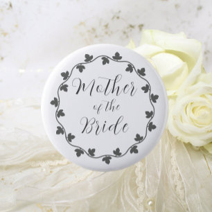 Macaron Rond 5 Cm Mère du Mariage botanique Ivy de la mariée