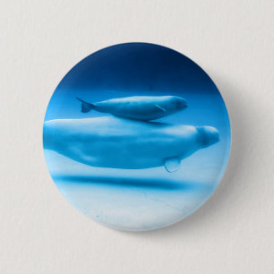 Macaron Rond 5 Cm Mère et bébé de beluga