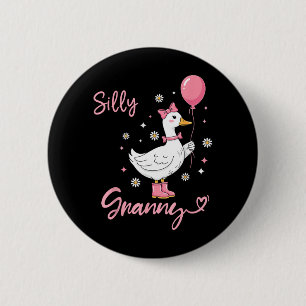 Macaron Rond 5 Cm Mère-grand-mère chouette Famille de l'oie