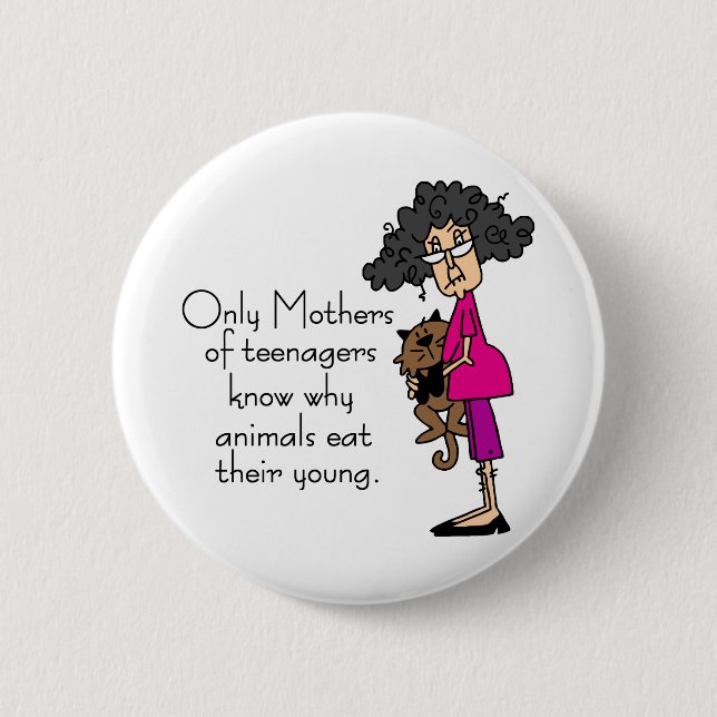 Macaron Rond 5 Cm Mères des adolescents (Devant)