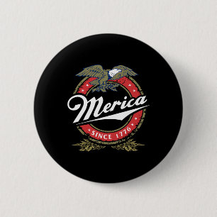 Macaron Rond 5 Cm Merica depuis 17761 American Byld Eagle Mullet Sta