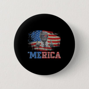 Macaron Rond 5 Cm Merica Trump 4 juillet heureux Trump Drapeau améri