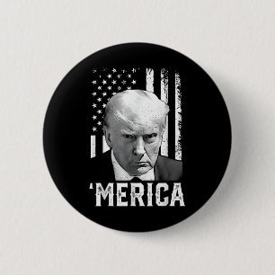 Macaron Rond 5 Cm Merica Trump 4 juillet heureux Trump Drapeau améri