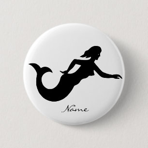 Macaron Rond 5 Cm Mermaid Silhouette Thunder_Cove