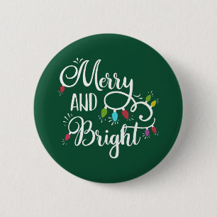 Macaron Rond 5 Cm merry and bright holiday lights