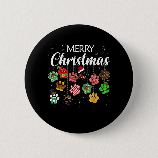 Macaron Rond 5 Cm Merry Christmas 2021 (Devant)