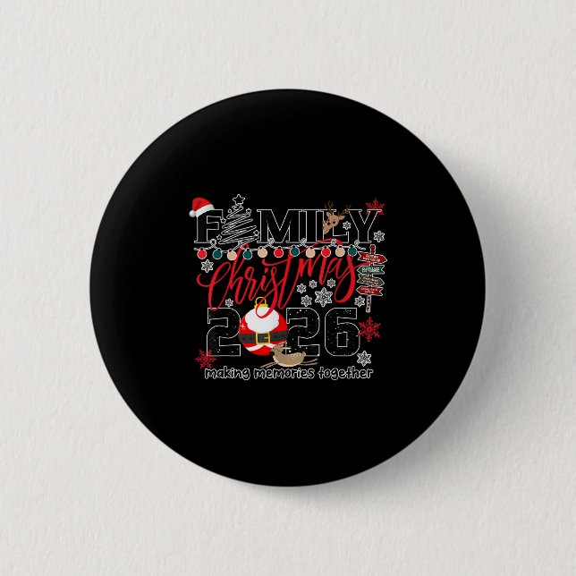 Macaron Rond 5 Cm Merry Christmas 2026 Women, Men Shirt  (Devant)