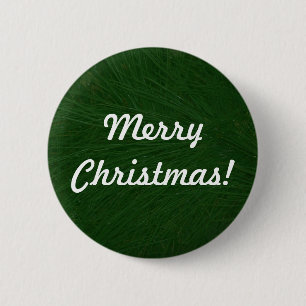 Macaron Rond 5 Cm Merry Christmas Pine Tree Close
