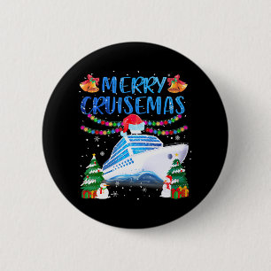 Macaron Rond 5 Cm Merry Cruisemas Famille Croisière Noël 2023