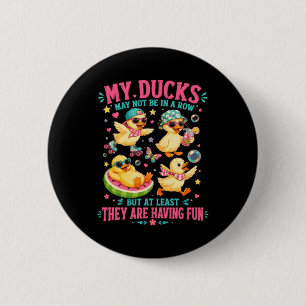 Macaron Rond 5 Cm Mes canards s'amusent Design de canard mignon drôl