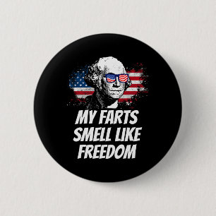 Macaron Rond 5 Cm Mes farts sentent la liberté drôle 4 juillet Georg