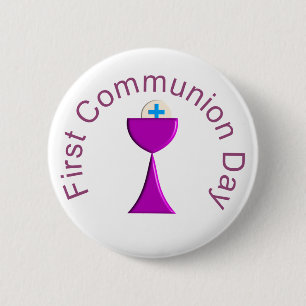 Macaron Rond 5 Cm Mes premiers boutons de sainte communion