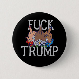 Macaron Rond 5 Cm Mes sentiments sur Donald Trump Unis nous tenons d