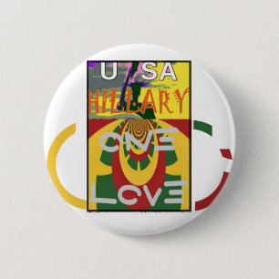 Macaron Rond 5 Cm Message d'amour dans les couleurs de Rasta Imprime