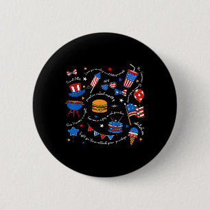Macaron Rond 5 Cm Message Libéral Subtil Du 4 Juillet Résister À Tru