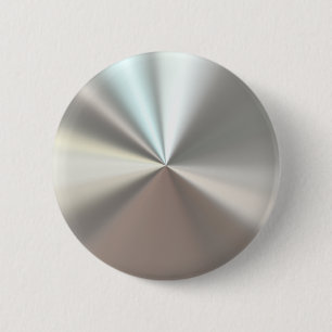 Macaron Rond 5 Cm Métal argenté artistique