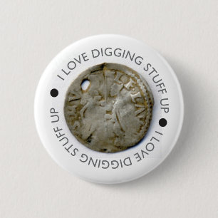 Macaron Rond 5 Cm Métal détectant le cadeau d'insigne de goupille