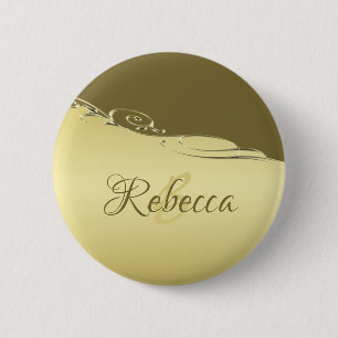 Macaron Rond 5 Cm Métal or de luxe décoratif sur or militaire