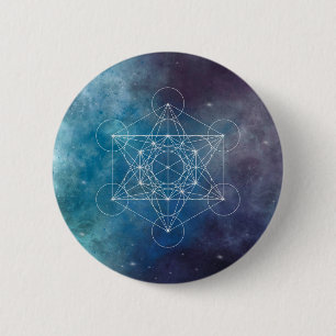 Macaron Rond 5 Cm Métatron, chakra, zen, géométrie sacrée, ange