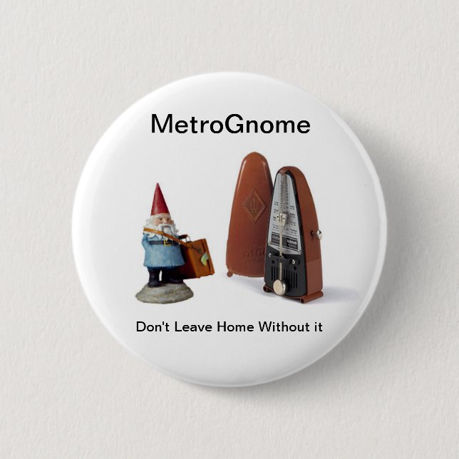 Macaron Rond 5 Cm MetroGnome (bouton) (Devant)