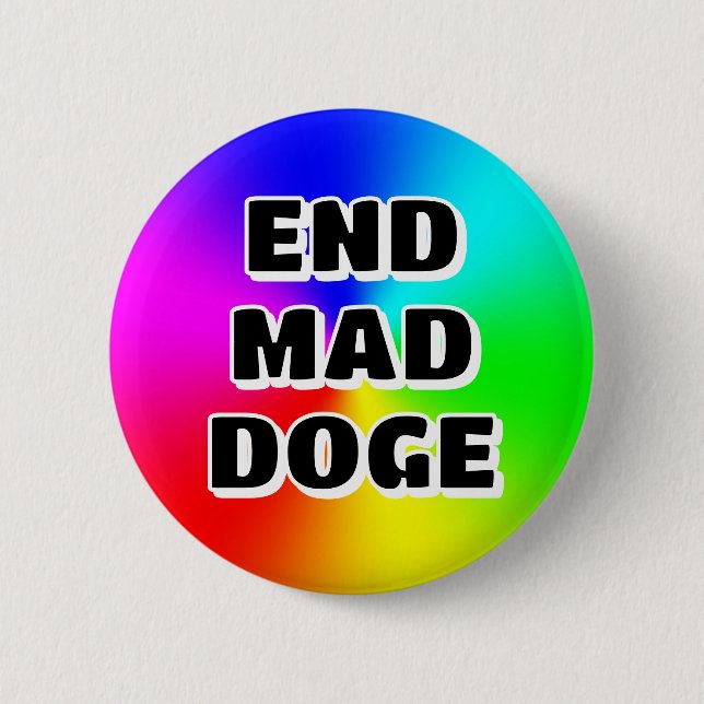 MACARON ROND 5 CM METTRE FIN À MAD DOGE (Devant)