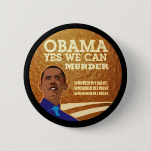 Macaron Rond 5 Cm Meurtre inc. d'Anti-Obama
